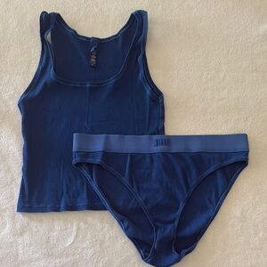SKIMS Cobalt Women's Tank and Brief Set XL